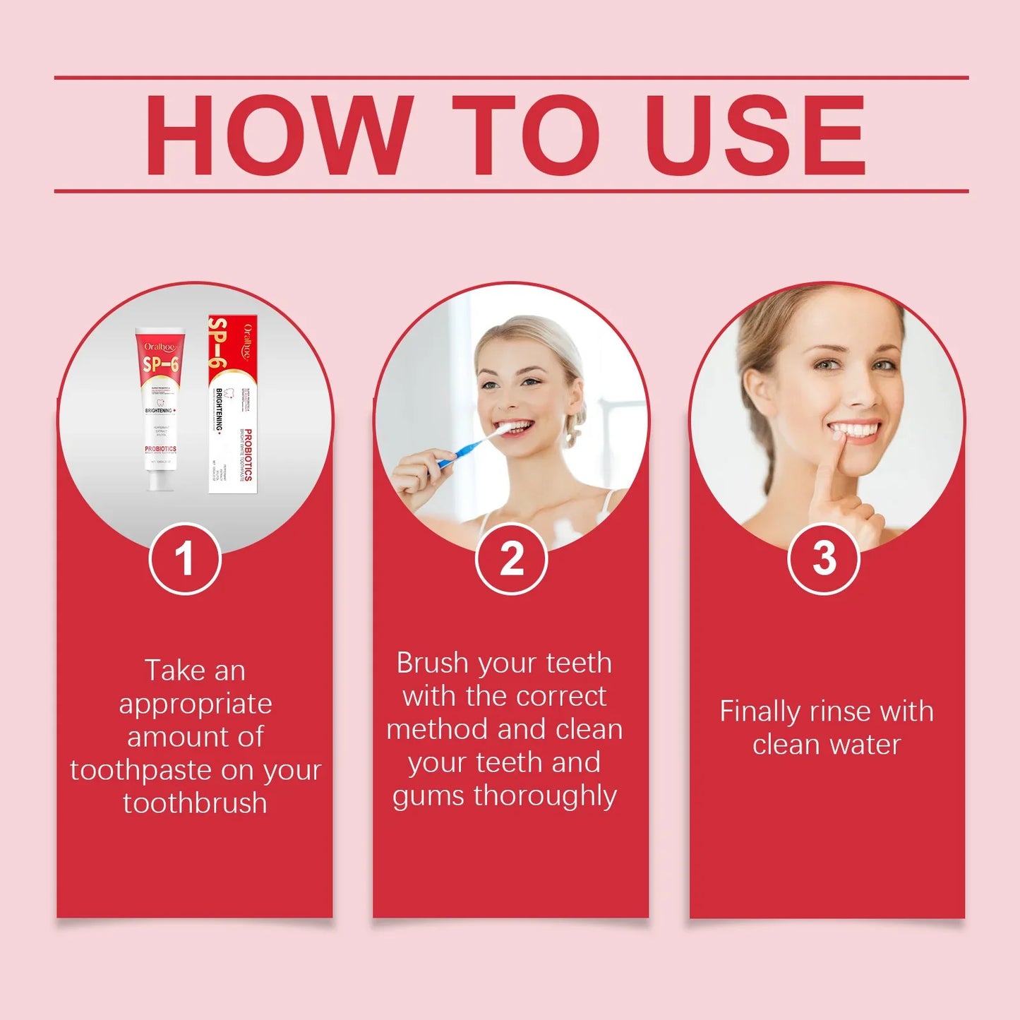 SP6 Probiotic Brightening Toothpaste Remove Plaque Stains Keep Fresh Breath Preventing Periodontitis Oral Teeth Care Toothpastes